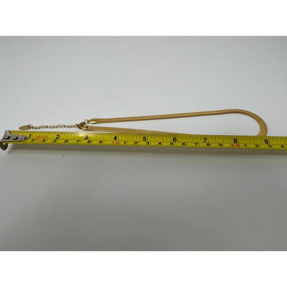 Atolea Gold Tone Chunky Herringbone Choker - Picture 6 of 7